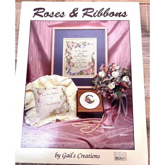 Roses & Ribbons Cross-Stitch Pattern By Gails Creations - Picture 2 of 3